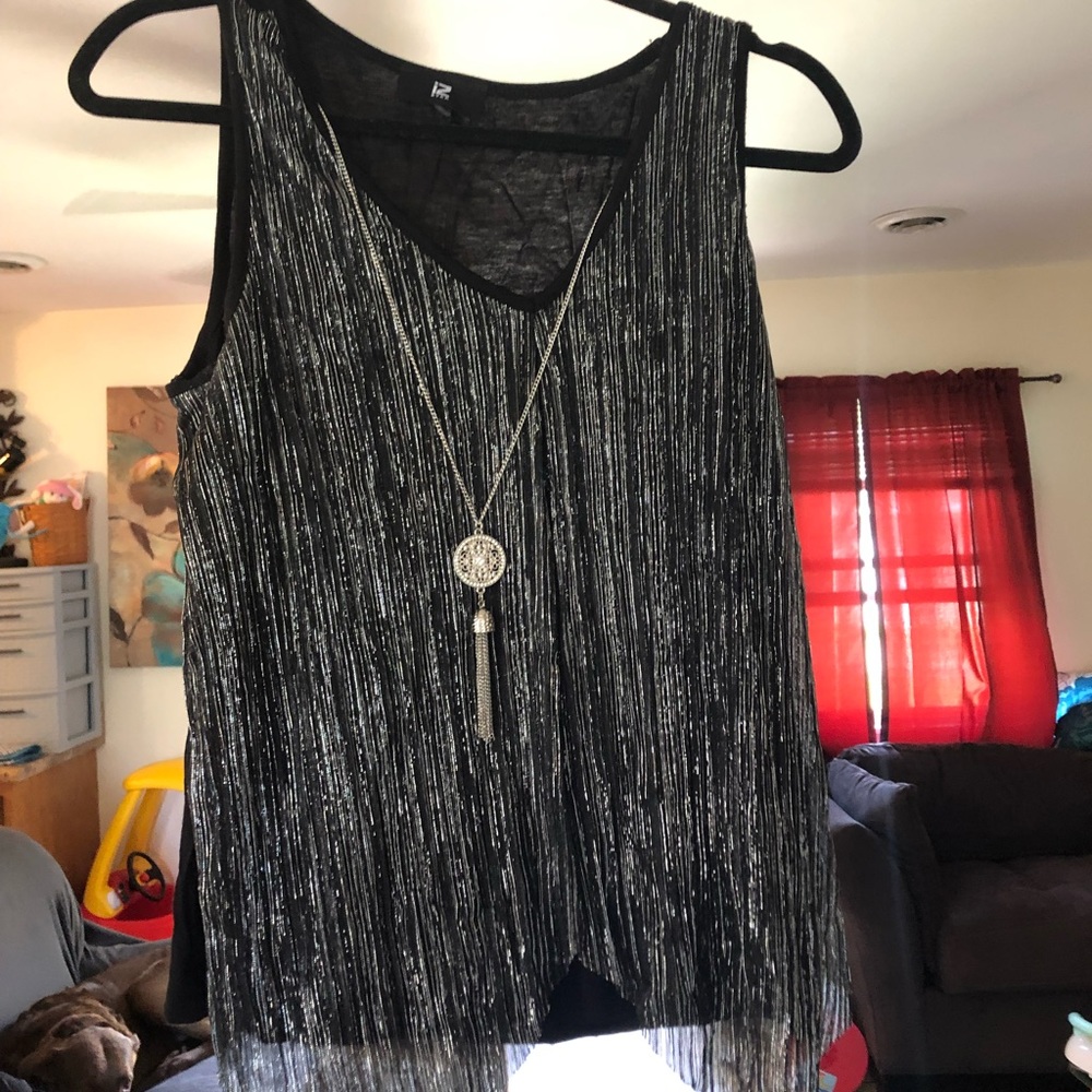 Black and Silver Blouse